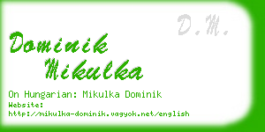 dominik mikulka business card